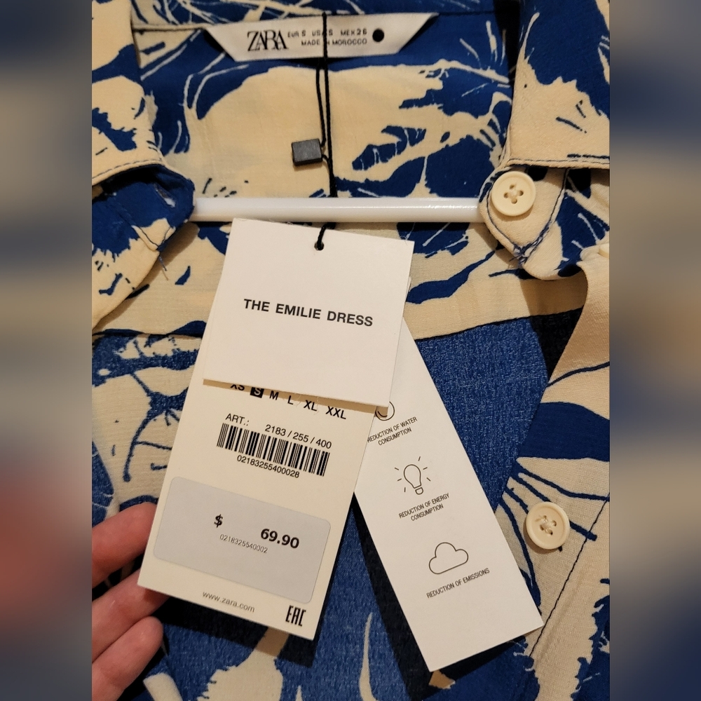 Zara ,Women’s The Emile Floral Print Button Top Midi Dress. New with tags - Picture 2 of 9